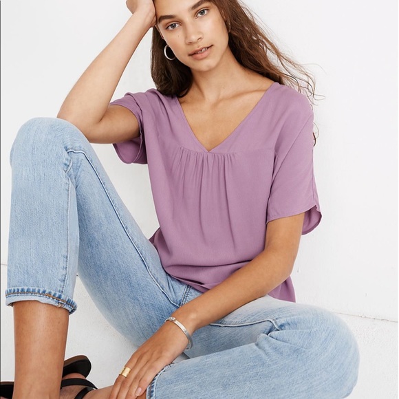 Madewell Tops - NWOT Madewell pastel Lilac Top